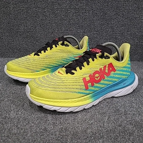 Hoka One One Mach 5 Shoes Womens Size 9.5 B Yellow 1127894 EPSB - Picture 1 of 16